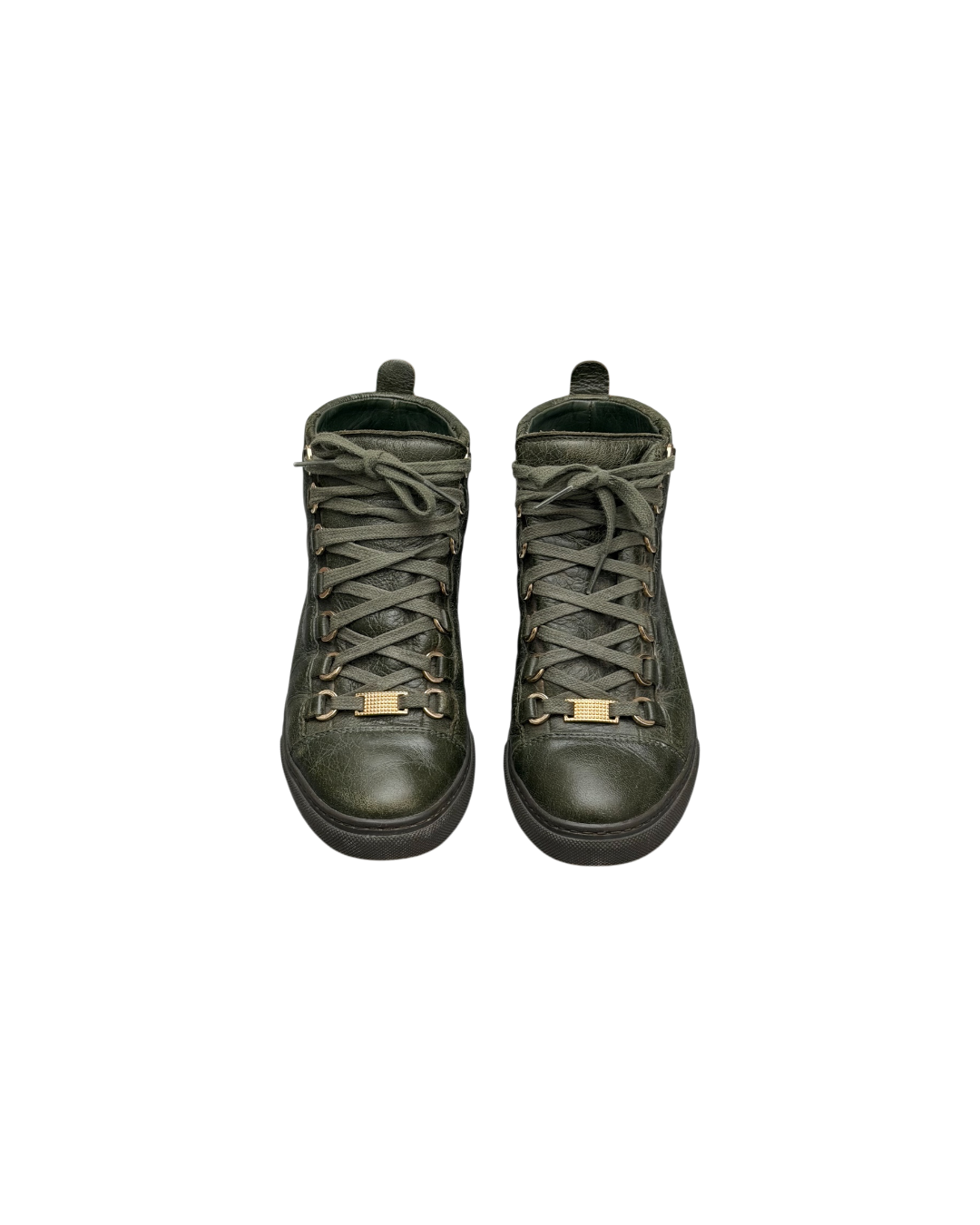 Balenciaga Arena High Leather Olive Green