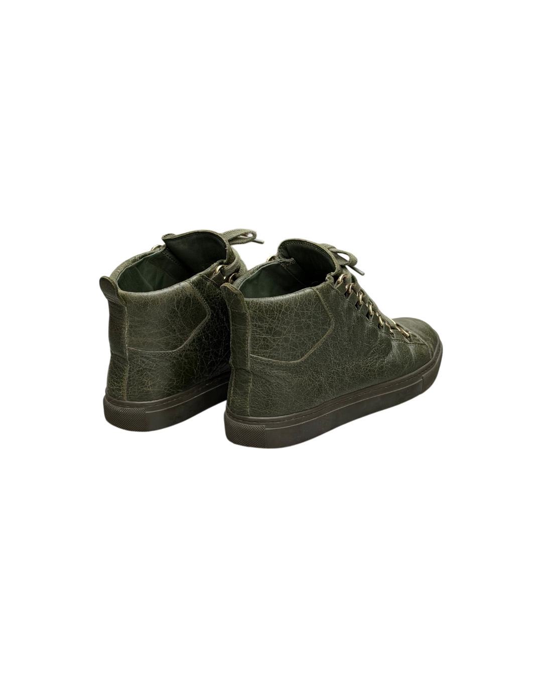 Balenciaga Arena High Leather Olive Green