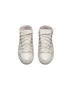 Balenciaga Arena High Leather White Red Contrast Heel