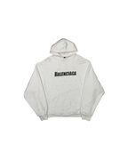 Balenciaga Distressed Hoodie White