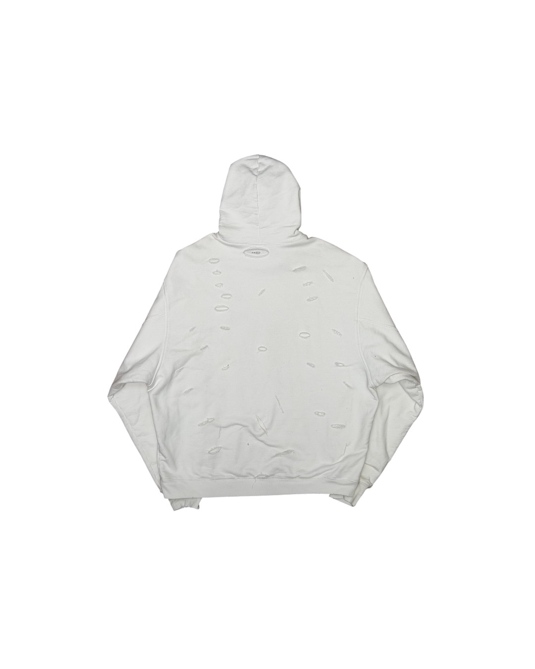 Balenciaga Distressed Hoodie White
