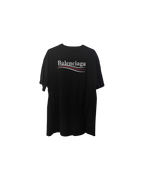 Balenciaga Political Campaign Logo T-Shirt Black