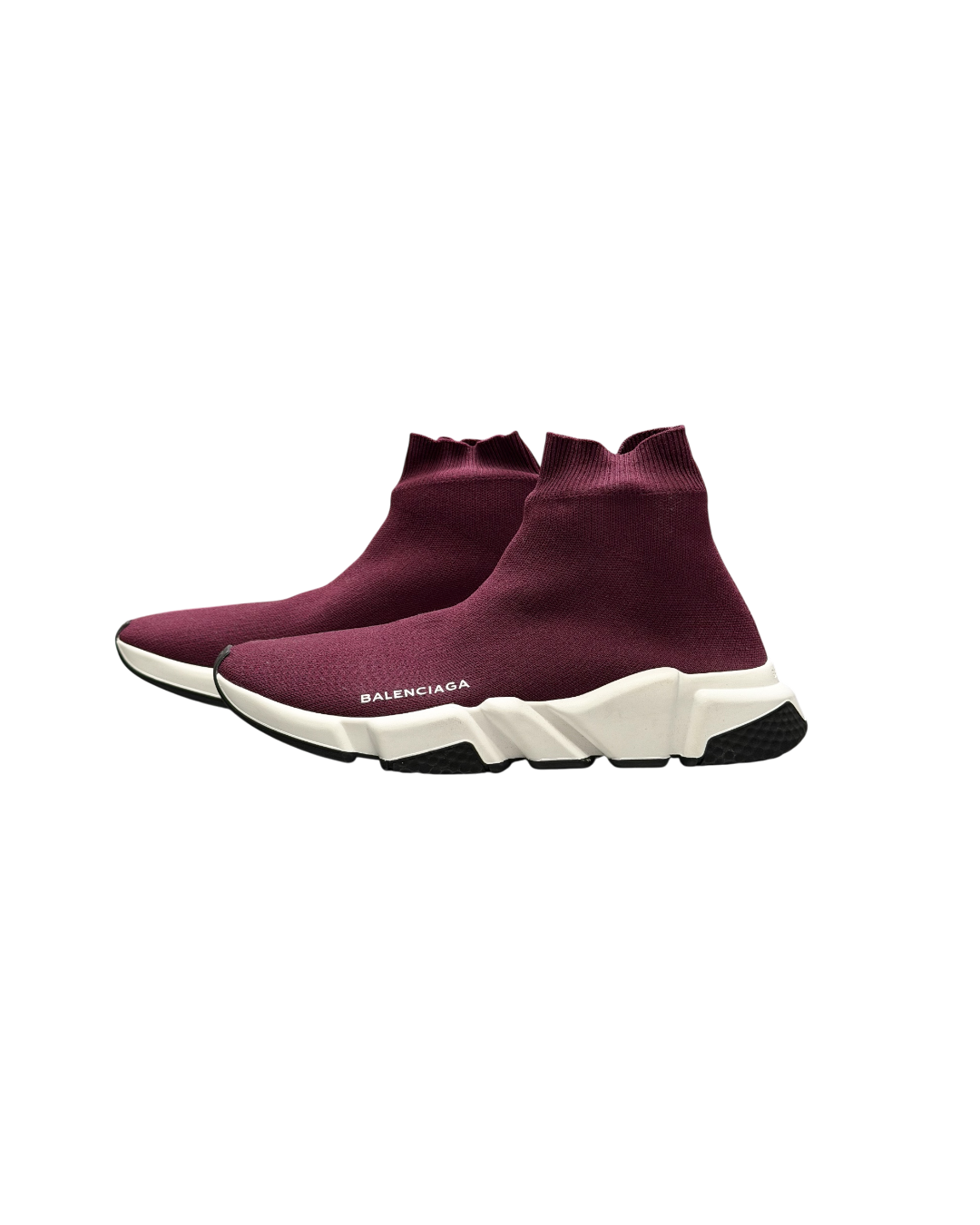Balenciaga Speed Trainer Sneakers Burgundy