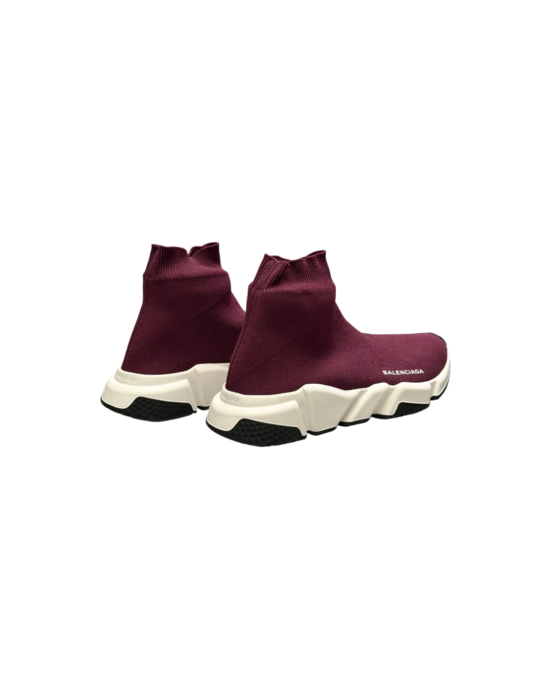 Balenciaga Speed Trainer Sneakers Burgundy