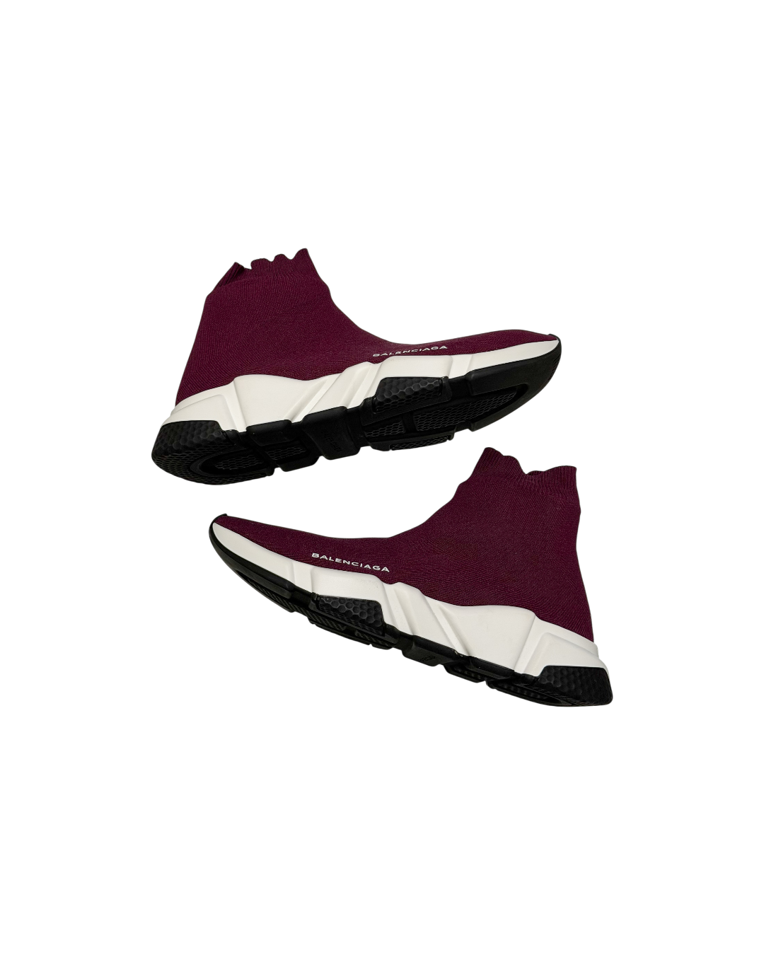 Balenciaga Speed Trainer Sneakers Burgundy