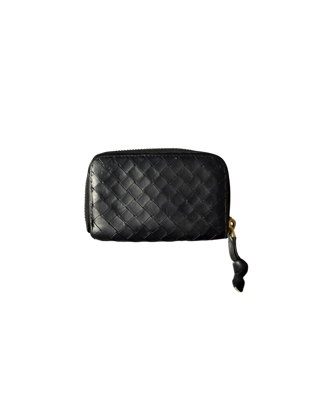 Bottega Veneta Intrecciato Zipped Coin Wallet Leather Black