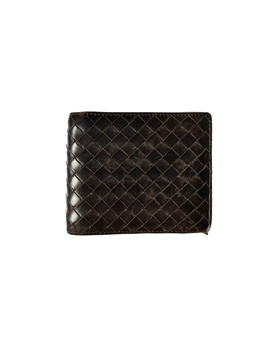 Bottega Veneta Itrecciato Leather Bifold Wallet Brown