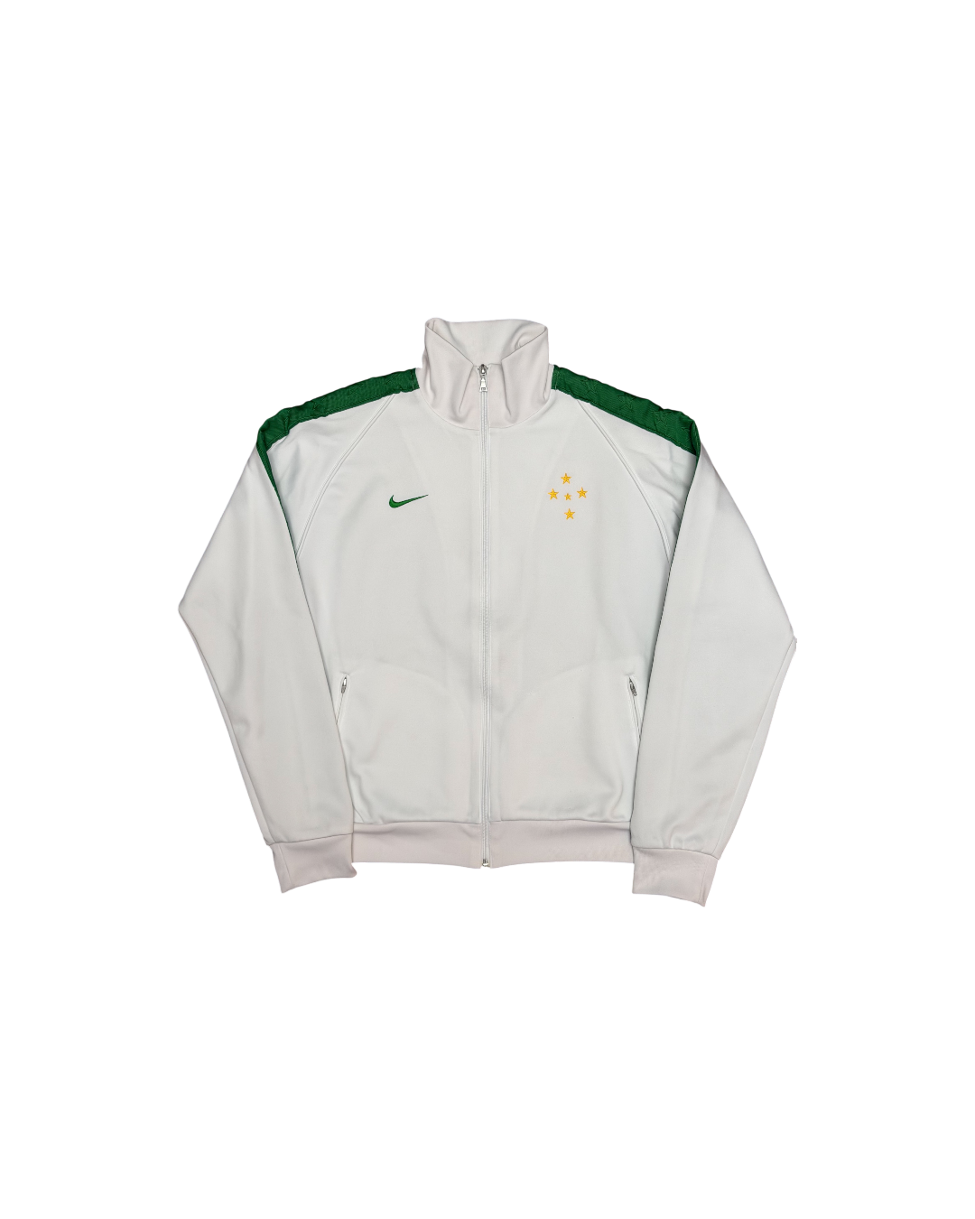 Brasil Nike White Green Tape Track Jacket Stars