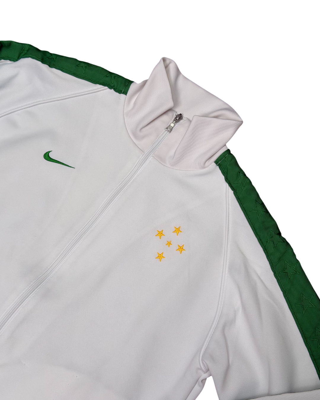Brasil Nike White Green Tape Track Jacket Stars