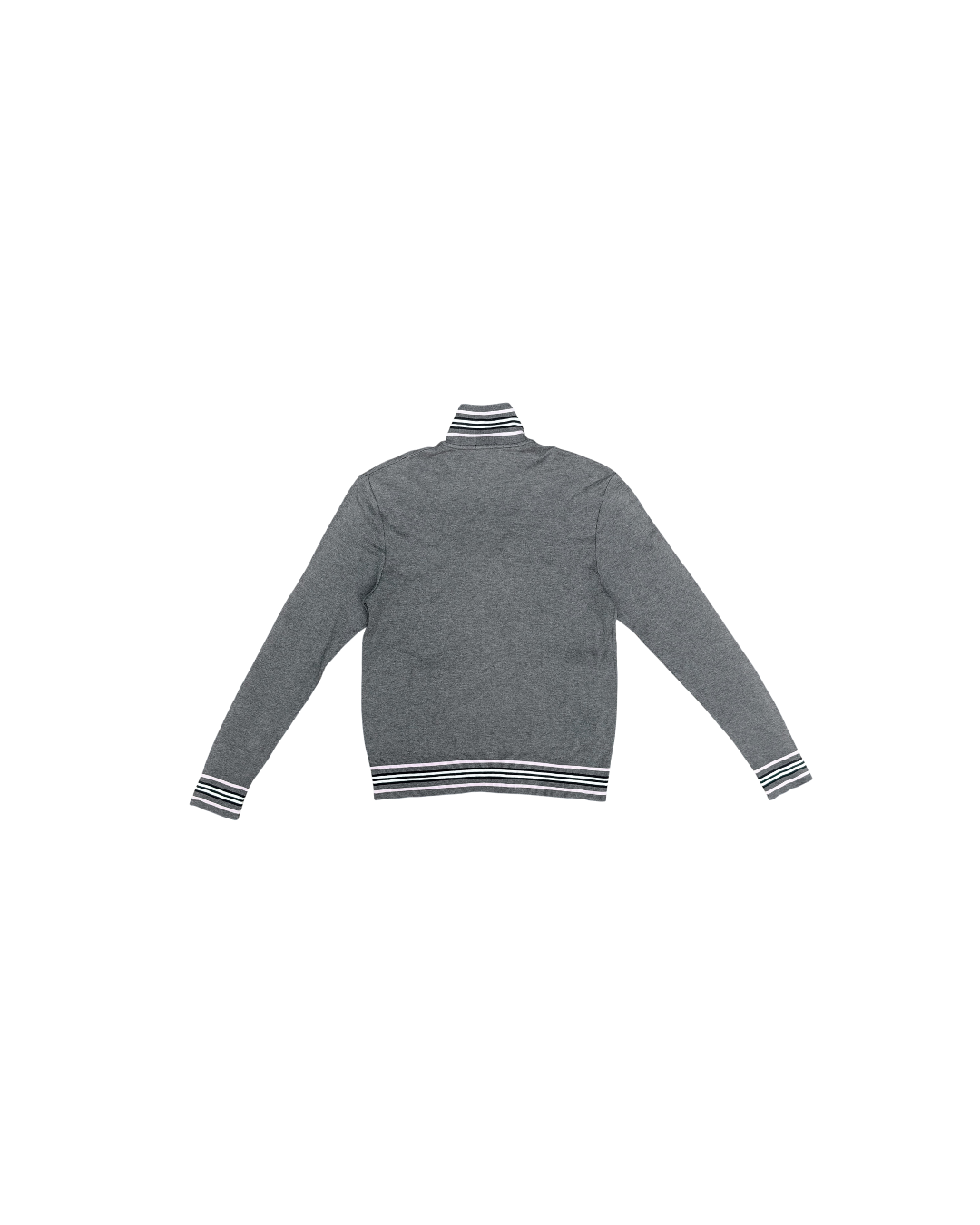 Burberry Black Label Zip Up Sweater Grey Pink