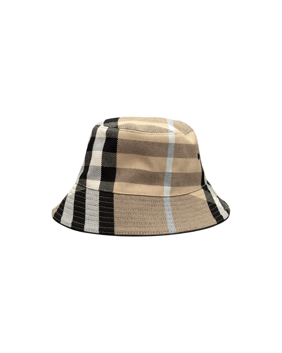 Burberry Check Cotton Canvas Bucket Hat Beige