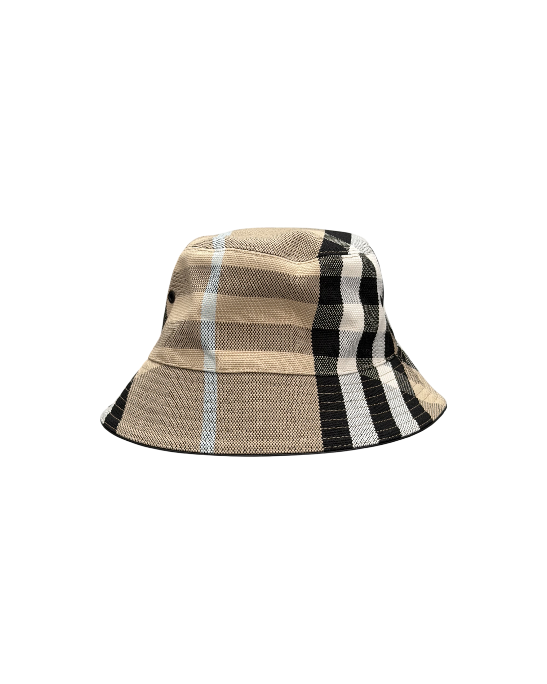 Burberry Check Cotton Canvas Bucket Hat Beige