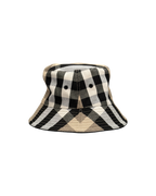 Burberry Check Cotton Canvas Bucket Hat Beige