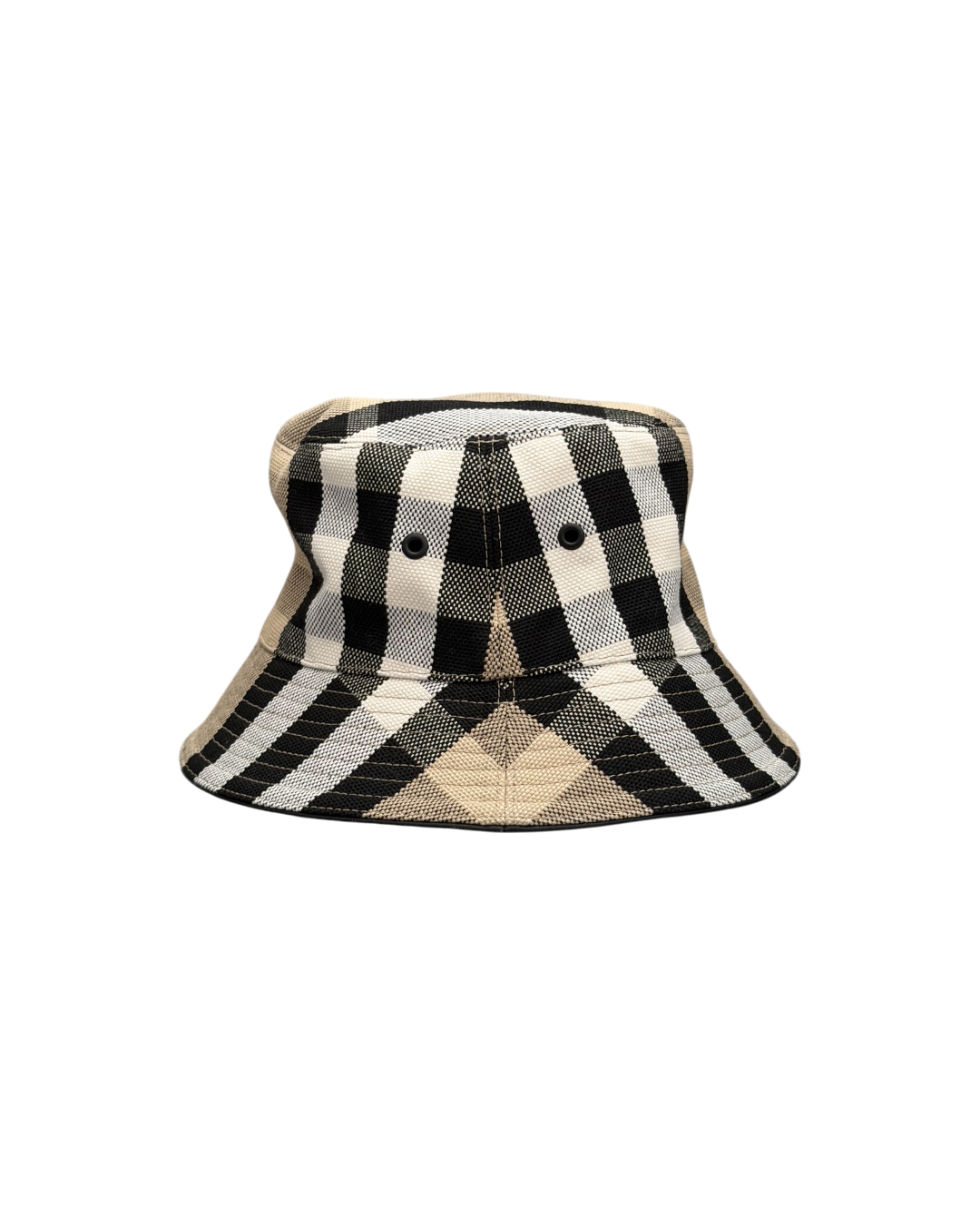 Burberry Check Cotton Canvas Bucket Hat Beige
