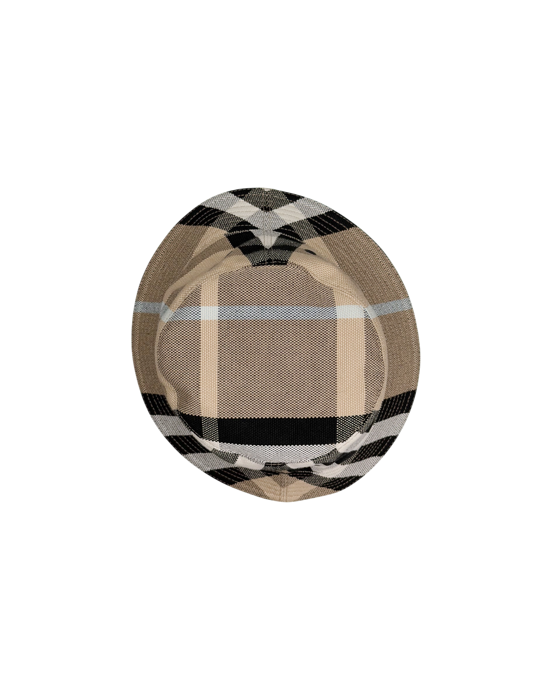 Burberry Check Cotton Canvas Bucket Hat Beige