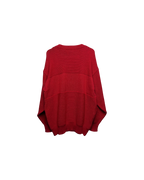 Burberry Equestrian Crest Wool Knit Sweater Red