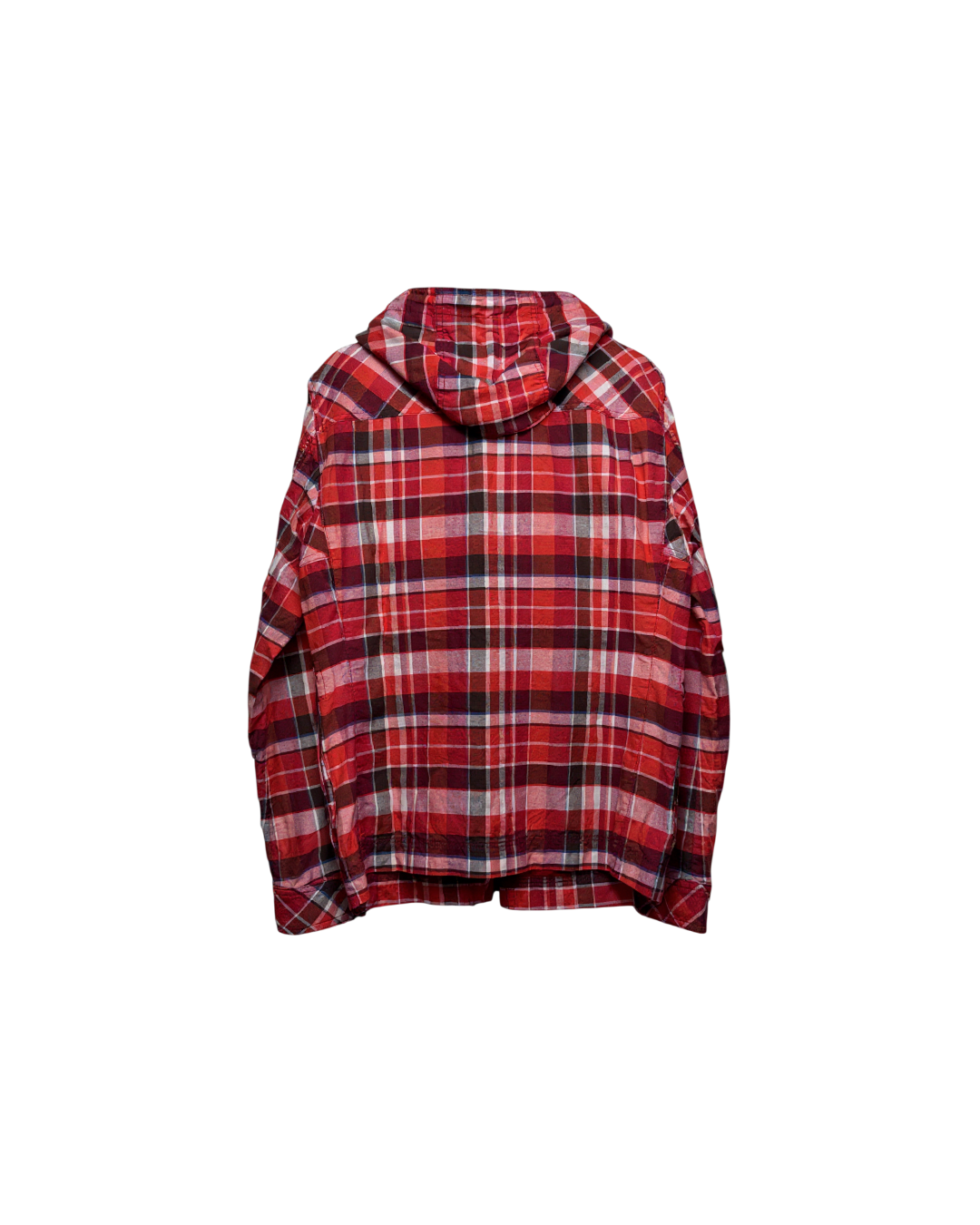 Burberry Plaid Hooded Jacket Red
