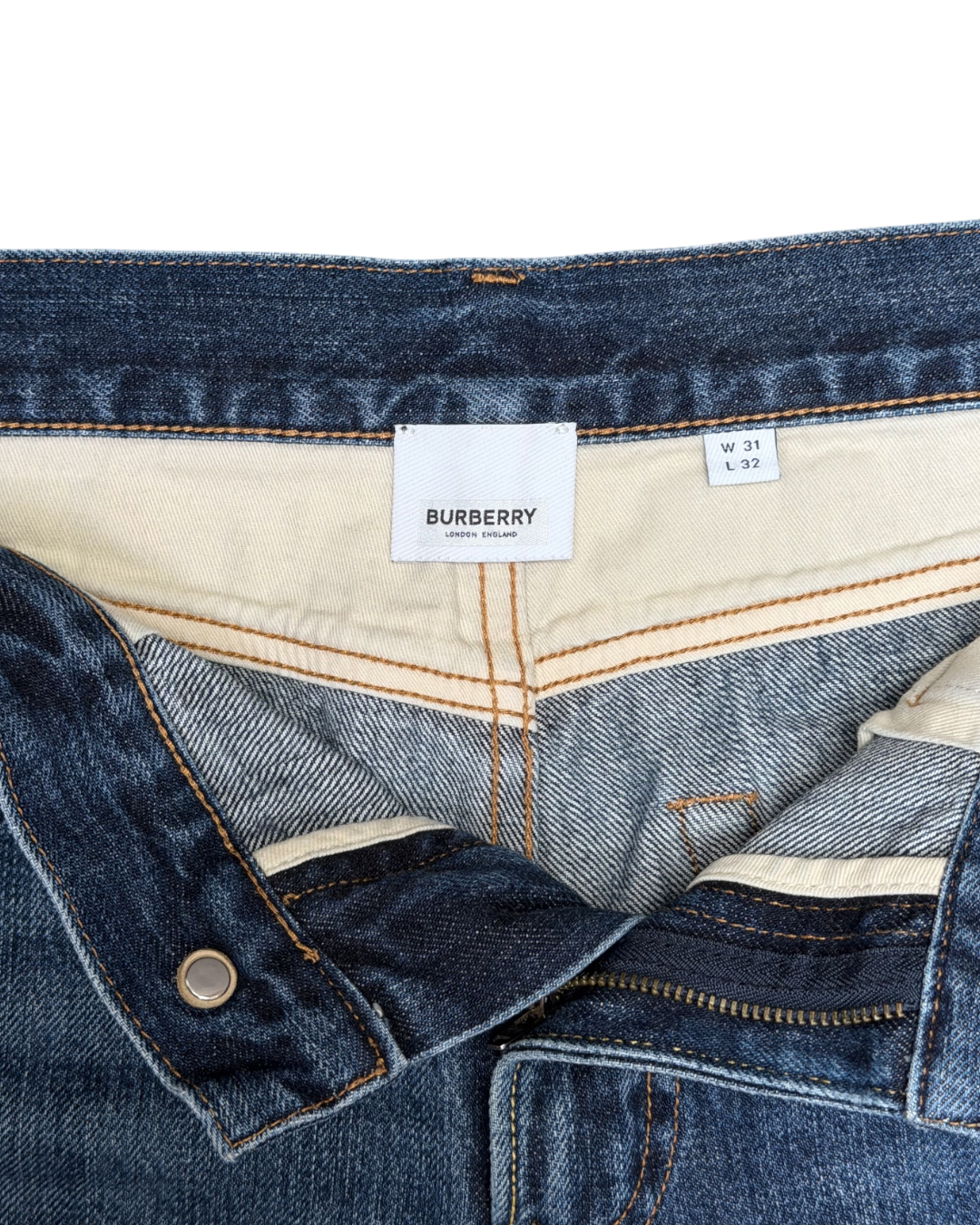 Burberry Straight Denim Jeans Dark Indigo