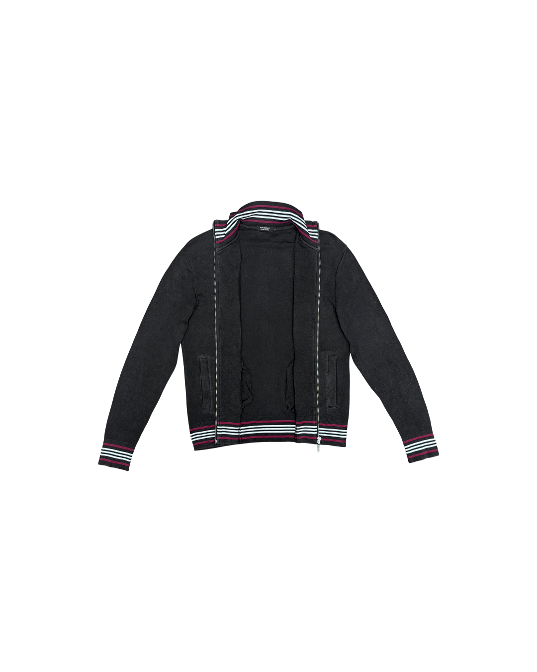 Burberry Zip UP Sweater Black Red