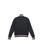Burberry Zip UP Sweater Black Red