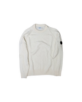CP Company Lens Detail Wool Crewneck Beige White