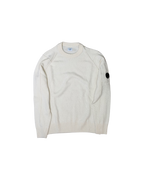 CP Company Lens Detail Wool Crewneck Beige White