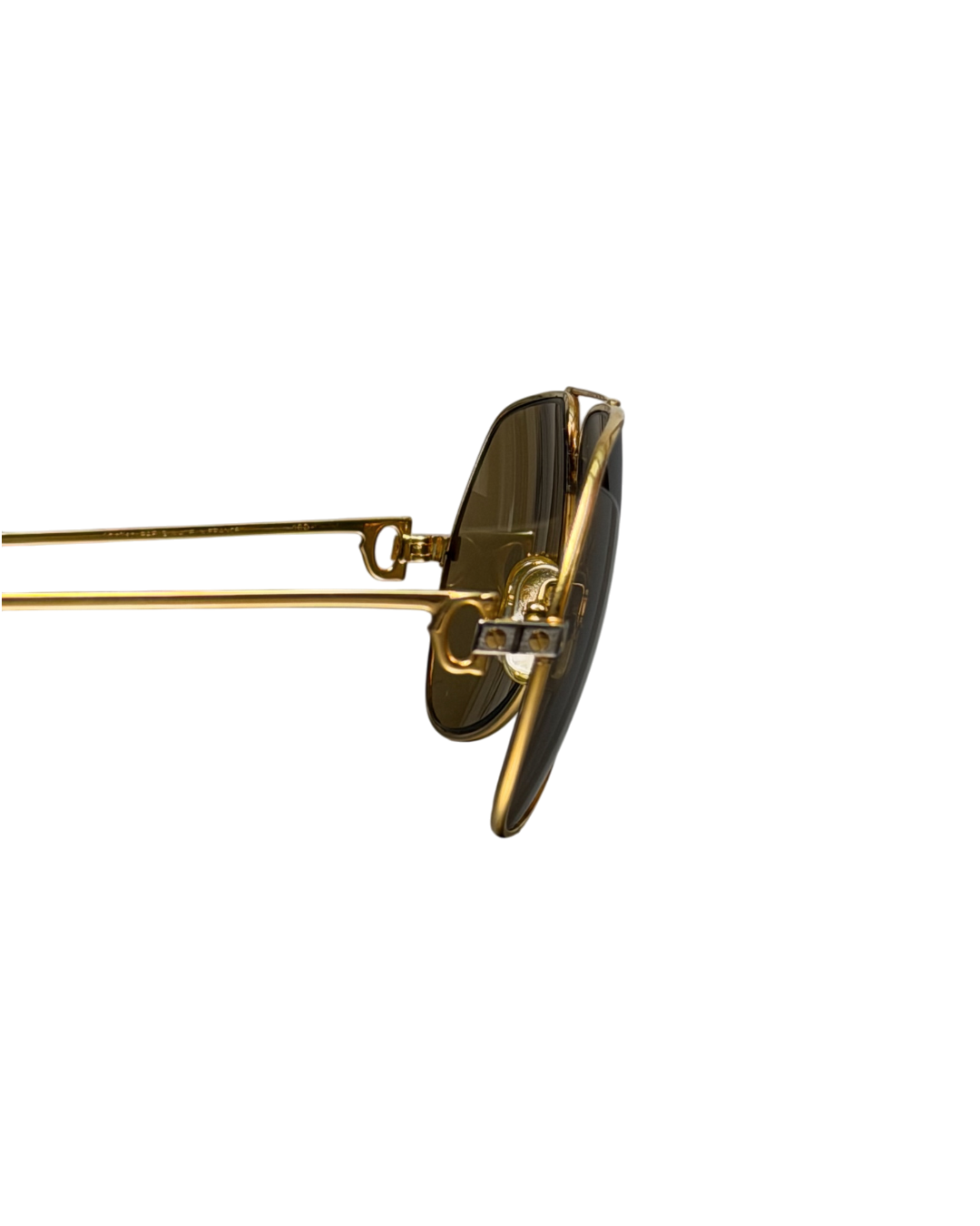 Cartier Santos Vendrome Aviator Sunglasses 22k Gold Plated Frame