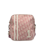 Chrisitan Dior Trotter Canvas Crossbody Bag Pink