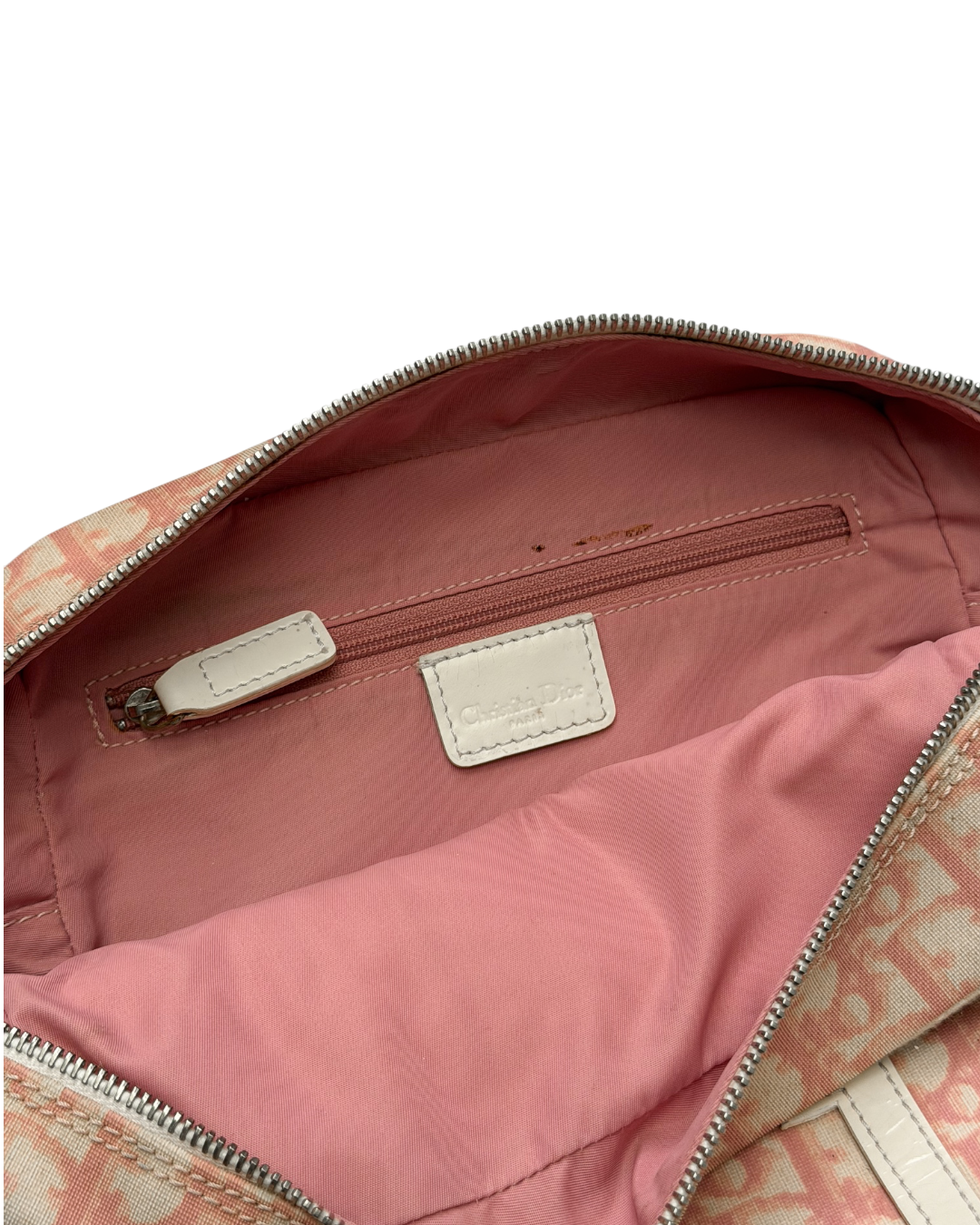 Chrisitan Dior Trotter Canvas Crossbody Bag Pink