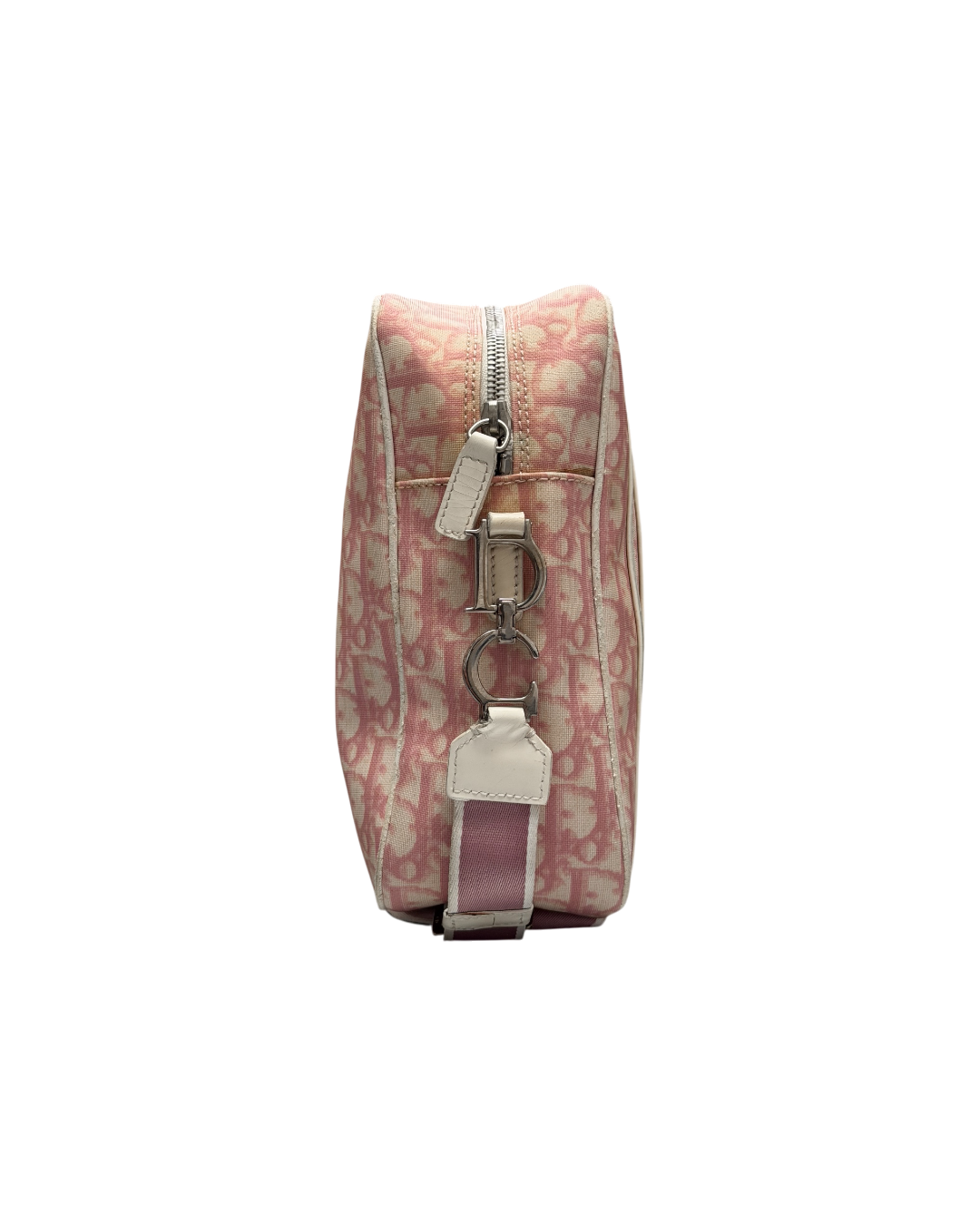 Chrisitan Dior Trotter Canvas Crossbody Bag Pink