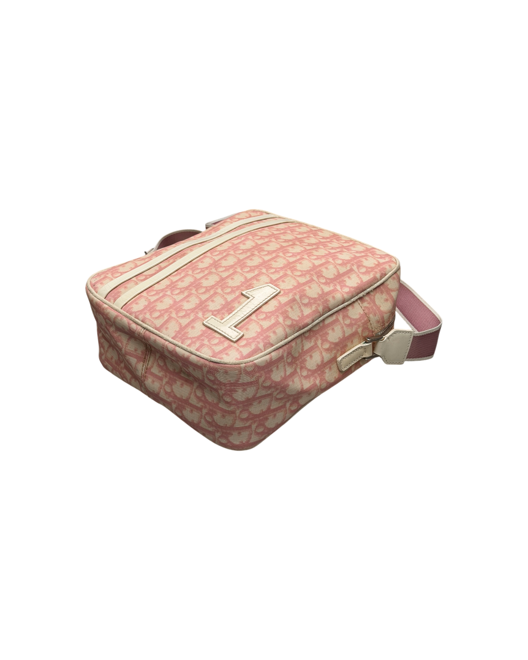 Chrisitan Dior Trotter Canvas Crossbody Bag Pink