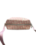 Chrisitan Dior Trotter Canvas Crossbody Bag Pink