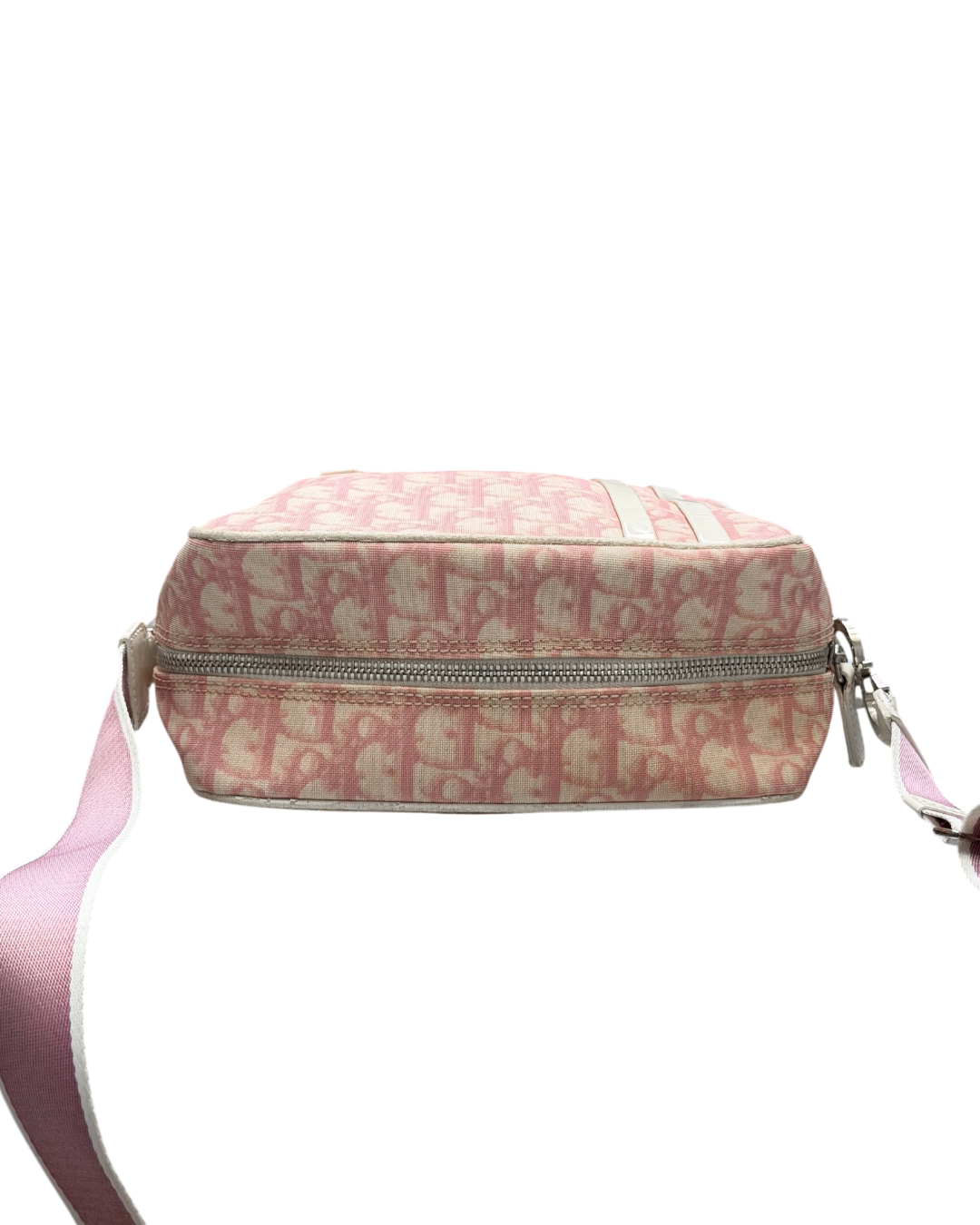 Chrisitan Dior Trotter Canvas Crossbody Bag Pink