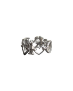 Christian Dior Crystal Logo Heart Ring