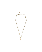 Christian Dior Gold Plated CD Logo Pendant Necklace