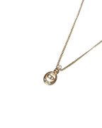 Christian Dior Gold Plated CD Logo Pendant Necklace