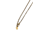 Christian Dior Rhinestone Necklace Gold