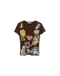 Christian Dior Romantic Floral T-Shirt Brown
