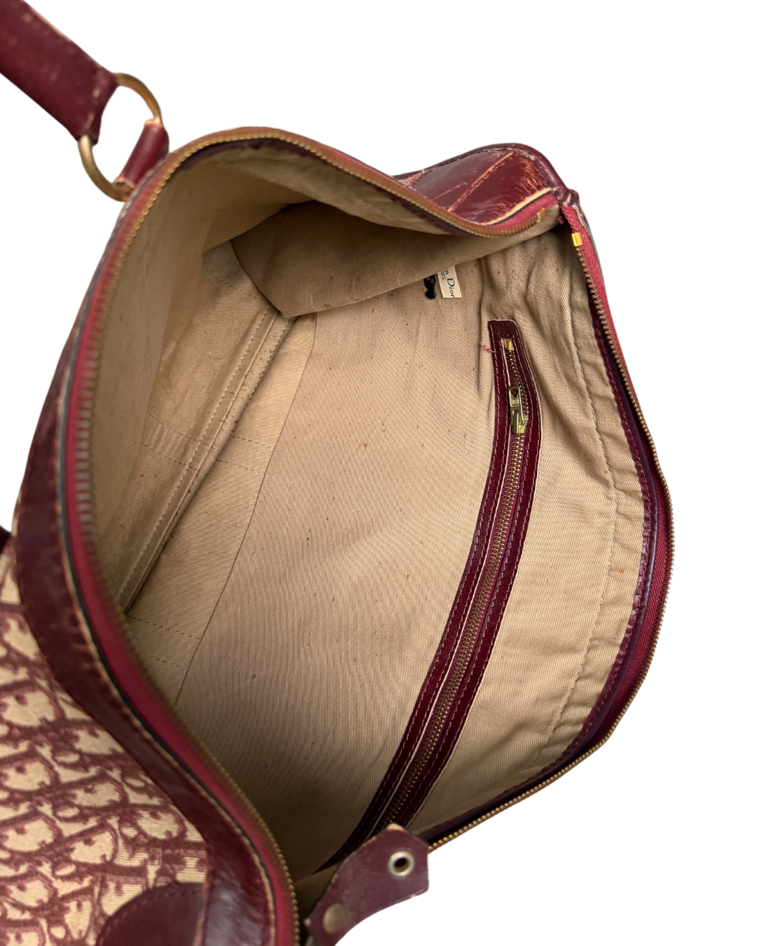 Christian Dior Trotter Boston Bag Red