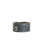 Christian Dior Trotter Monogram Ring Blue