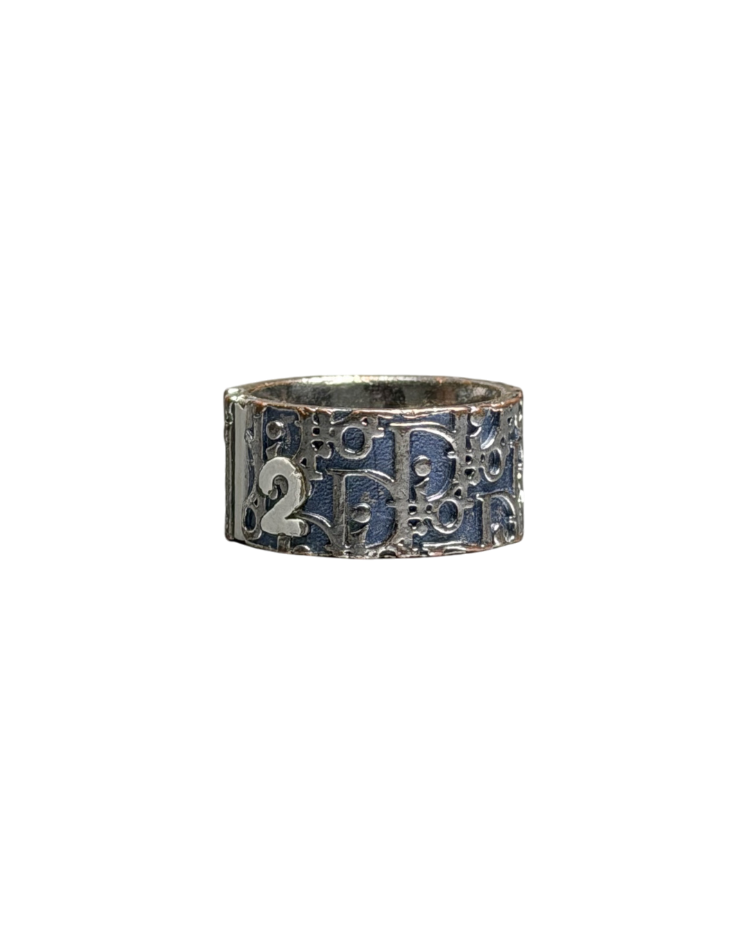 Christian Dior Trotter Monogram Ring Blue