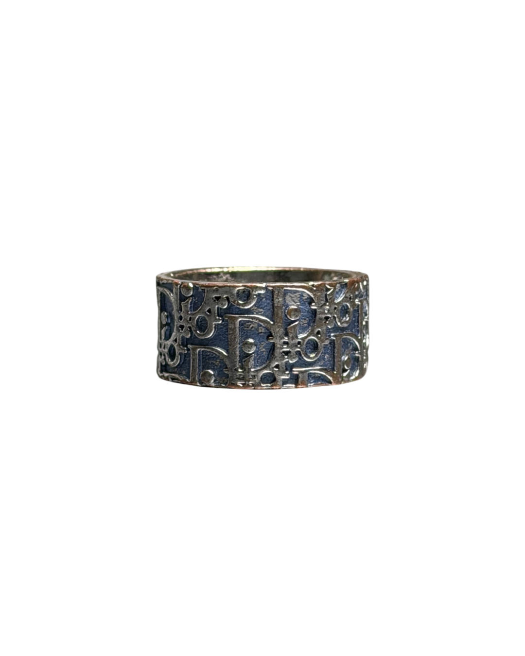 Christian Dior Trotter Monogram Ring Blue