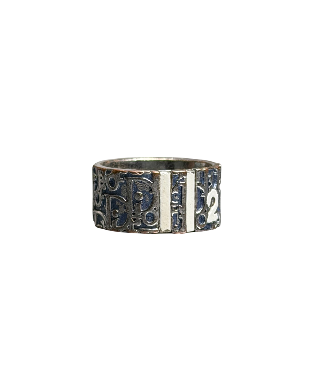 Christian Dior Trotter Monogram Ring Blue