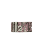 Christian Dior Troyer Monogram Ring Pink Silver