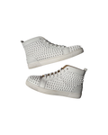 Christian Louboutin Louis Flat Calf Spikes High Top White