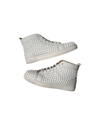 Christian Louboutin Louis Flat Calf Spikes High Top White