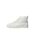Christian Louboutin Louis Flat Calf Spikes High Top White