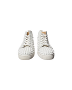 Christian Louboutin Louis Flat Calf Spikes High Top White