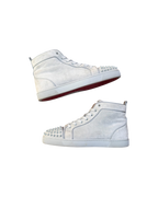 Christian Louboutin Louis Flat Calf Spikes Sneaker Grey