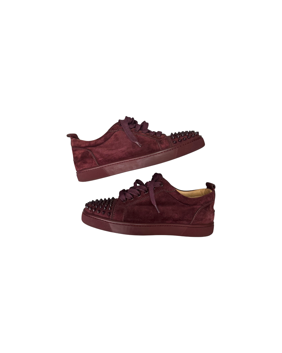 Christian Louboutin Louis Junior Spikes Low Burgundy